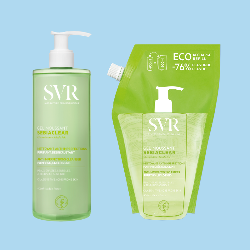 SEBIACLEAR Eco-Set Gel Moussant | Detergente anti-imperfezioni | SVR